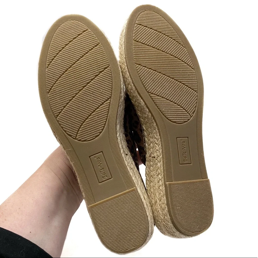 Bella Vita Leopard Slingback Espadrille Size 7.5 Narrow
